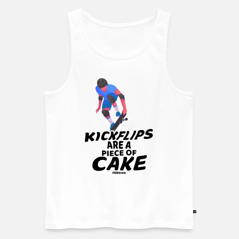 Skateboard - Männer Premium Bio Tank Top - Weiß