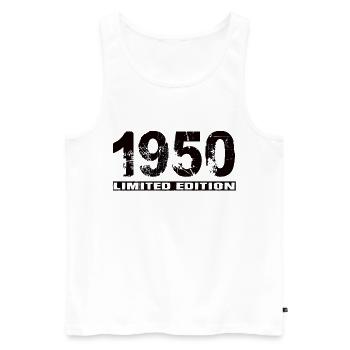 Édition limitée 1950 - Débardeur bio Premium Homme - blanc - Devant - Michal (187cm)