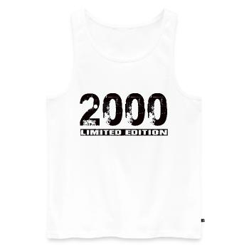 Limited Edition 2000 - Men's Premium Organic Tank Top - white - Front - Michal (187cm)