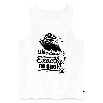 Meer Kreuzfahrtschiff Kapitän Geschenk - Männer Premium Bio Tank Top - Weiß - Vorne - AI Model Male 178 light (178cm)