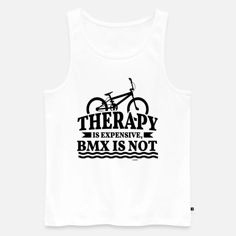Therapie BMX Radfahren Geschenkidee - Männer Premium Bio Tank Top - Weiß