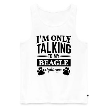 Dicton Beagle - Débardeur bio Premium Homme - blanc - Devant - Michal (187cm)