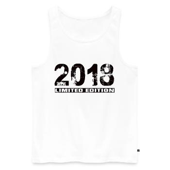 Limited Edition 2018 - Männer Premium Bio Tank Top - Weiß - Vorne - Michal (187cm)