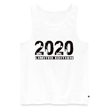 Limited Edition 2020 - Männer Premium Bio Tank Top - Weiß - Vorne - Michal (187cm)