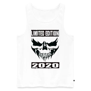 Limited Edition 2020 - Männer Premium Bio Tank Top - Weiß - Vorne - Michal (187cm)
