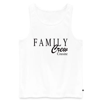 Family Crew Cousine - Männer Premium Bio Tank Top - Weiß - Vorne - Michal (187cm)