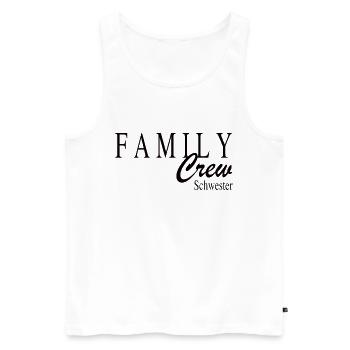 Family Crew Schwester - Männer Premium Bio Tank Top - Weiß - Vorne - Michal (187cm)
