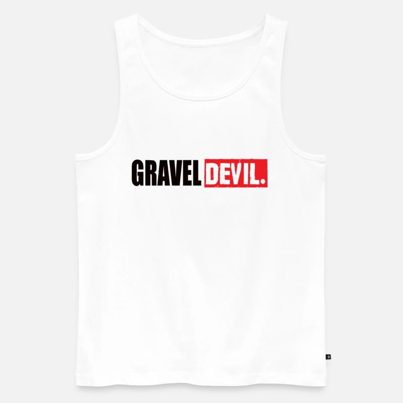 Gravel Devil - Männer Premium Bio Tank Top - Weiß