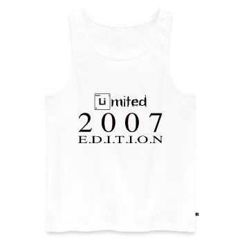 Limited Edition 2007 - Männer Premium Bio Tank Top - Weiß - Vorne - Michal (187cm)