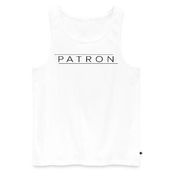 PATRON; Boss; Chef; Gönner - Männer Premium Bio Tank Top - Weiß - Vorne - AI Model Male 178 light (178cm)