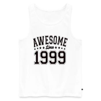 Awesome Since 1999 Birthday 1999 Vintage 1999 - Men's Premium Organic Tank Top - white - Front - AI Model Male 178 light (178cm)