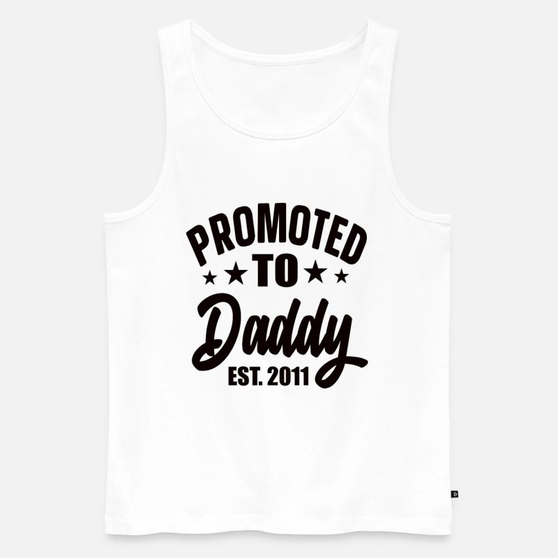 Promoted To Daddy Est 2011 - Männer Premium Bio Tank Top - Weiß