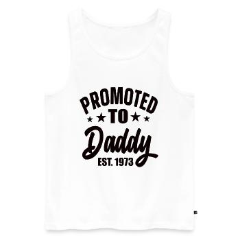Promoted To Daddy Est 1973 - Men's Premium Organic Tank Top - white - Front - Michal (187cm)