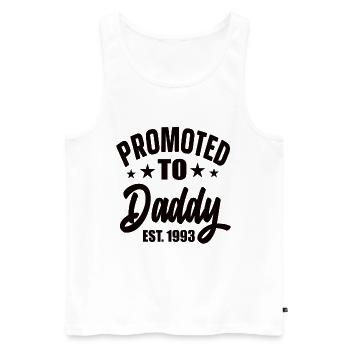 Promu à papa est 1993 - Débardeur bio Premium Homme - blanc - Devant - AI Model Male 178 light (178cm)