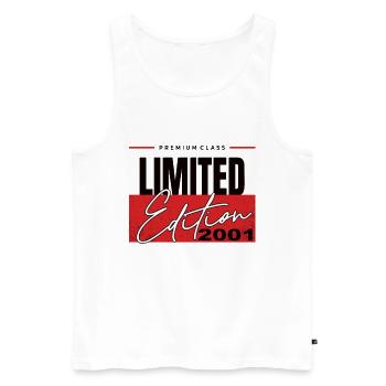 Limited Edition 2001 - Männer Premium Bio Tank Top - Weiß - Vorne - Michal (187cm)