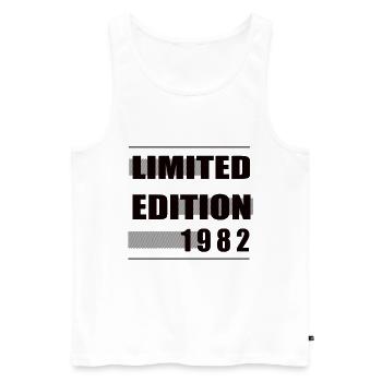 Édition limitée 1982 - Débardeur bio Premium Homme - blanc - Devant - AI Model Male 178 light (178cm)