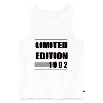 Limited Edition 1992 - Men's Premium Organic Tank Top - white - Front - Michal (187cm)