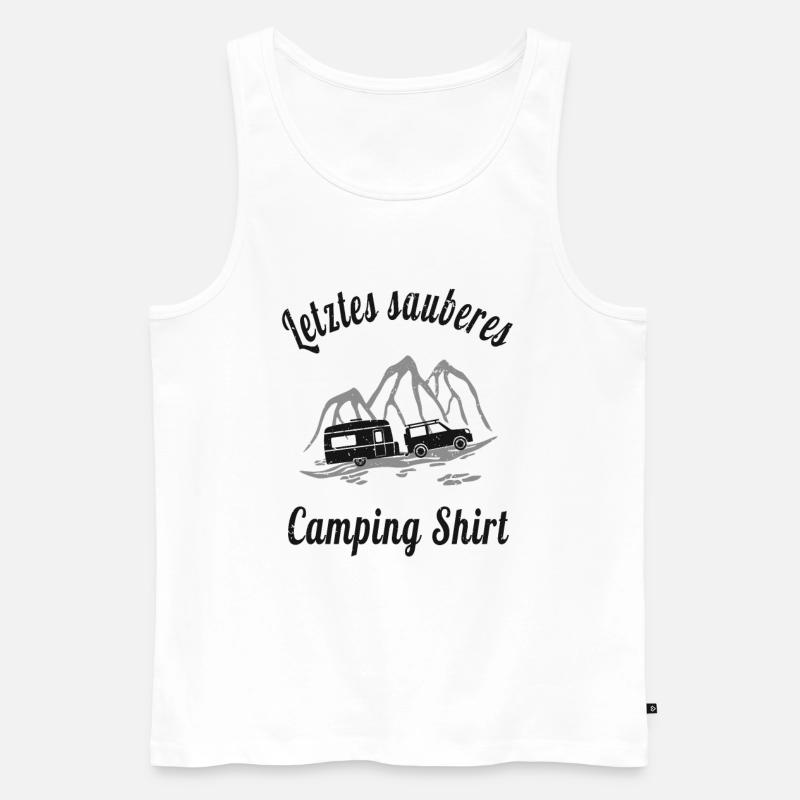 Wohnwagen Camper Camping - Männer Premium Bio Tank Top - Weiß