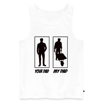 Your dad my dad horticulturist dad - Men's Premium Organic Tank Top - white - Front - AI Model Male 178 light (178cm)