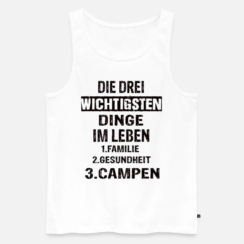 Campen - Männer Premium Bio Tank Top - Weiß