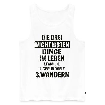 Wandern - Männer Premium Bio Tank Top - Weiß - Vorne - Michal (187cm)