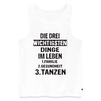 Tanzen - Männer Premium Bio Tank Top - Weiß - Vorne - Michal (187cm)