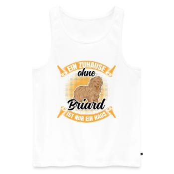 Ohne Briard nur ein Haus Berger de Brie - Männer Premium Bio Tank Top - Weiß - Vorne - Michal (187cm)