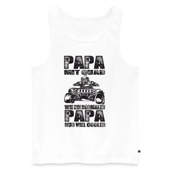 Quad - Männer Premium Bio Tank Top - Weiß - Vorne - AI Model Male 178 light (178cm)