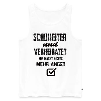 Schulleiter und Verheiratet - Männer Premium Bio Tank Top - Weiß - Vorne - Michal (187cm)