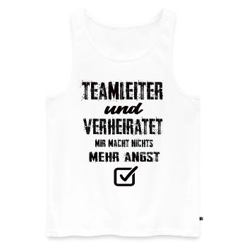 Teamleiter und Verheiratet - Männer Premium Bio Tank Top - Weiß - Vorne - Michal (187cm)