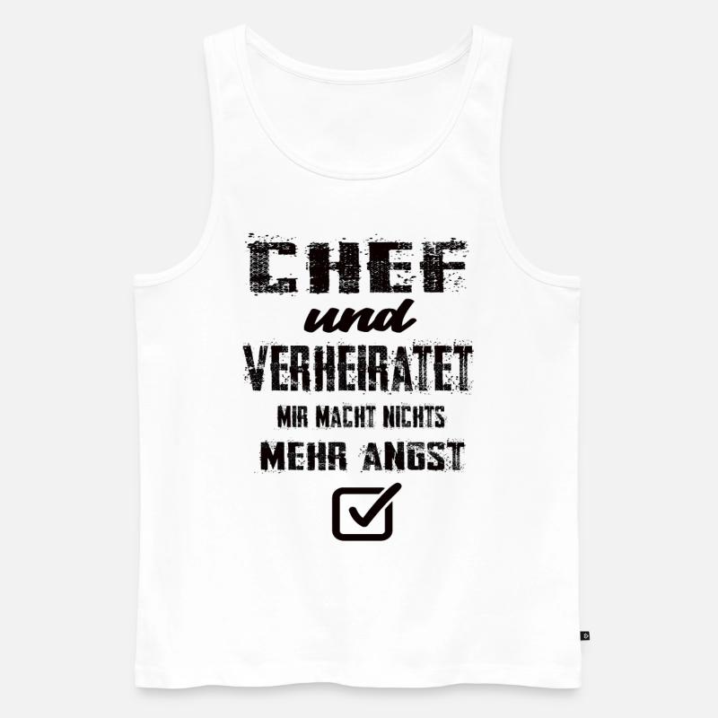 Chef und Verheiratet - Männer Premium Bio Tank Top - Weiß