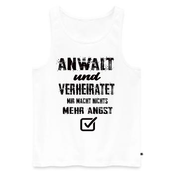 Anwalt - Männer Premium Bio Tank Top - Weiß - Vorne - Michal (187cm)