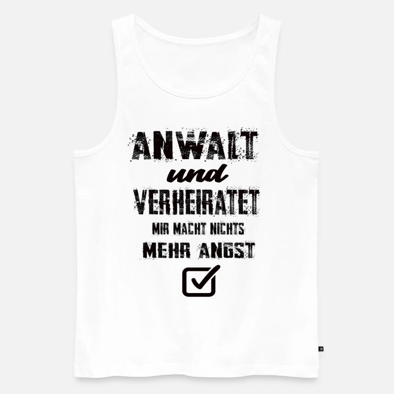Anwalt - Männer Premium Bio Tank Top - Weiß