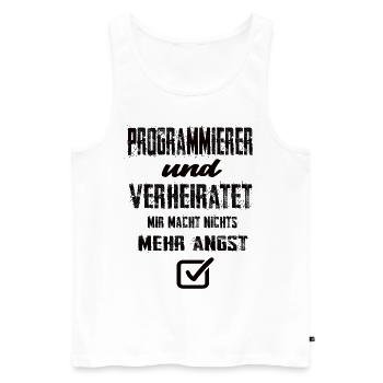 Programmierer - Männer Premium Bio Tank Top - Weiß - Vorne - AI Model Male 178 light (178cm)