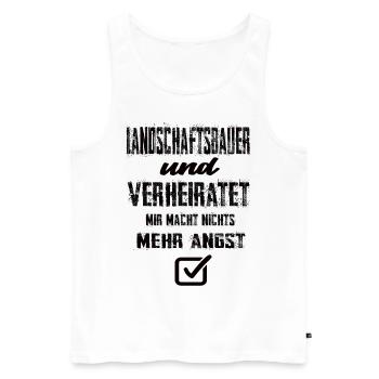 Landschaftsbauer und Verheiratet - Männer Premium Bio Tank Top - Weiß - Vorne - Michal (187cm)