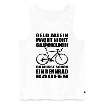 Rennrad - Männer Premium Bio Tank Top - Weiß - Vorne - Michal (187cm)