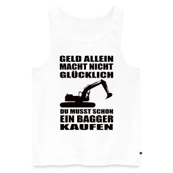 Bagger - Männer Premium Bio Tank Top - Weiß - Vorne - AI Model Male 178 light (178cm)
