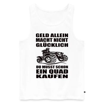 Quad - Männer Premium Bio Tank Top - Weiß - Vorne - Michal (187cm)