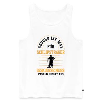 Gebäudereiniger rasten direkt aus Fensterputzer - Männer Premium Bio Tank Top - Weiß - Vorne - Michal (187cm)