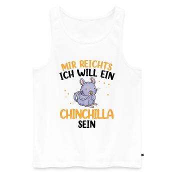 Will ein Chinchilla sein Nagetier Wollmaus - Männer Premium Bio Tank Top - Weiß - Vorne - Michal (187cm)