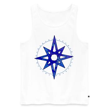 Stars - Star - Graphisme - Design graphique - Débardeur bio Premium Homme - blanc - Devant - AI Model Male 178 light (178cm)
