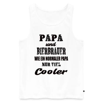 Papa und Bierbrauer - Männer Premium Bio Tank Top - Weiß - Vorne - AI Model Male 178 light (178cm)
