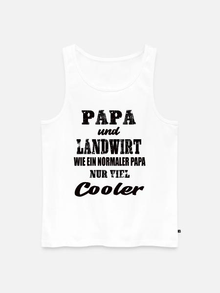Papa und Landwirt - Männer Premium Bio Tank Top - Weiß