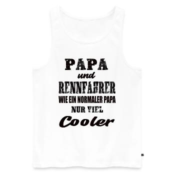 Papa und Rennfahrer Rennsport Motorsport - Männer Premium Bio Tank Top - Weiß - Vorne - Michal (187cm)