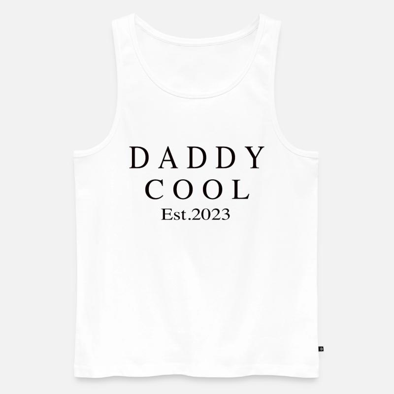 Daddy Cool est 2023 - Männer Premium Bio Tank Top - Weiß