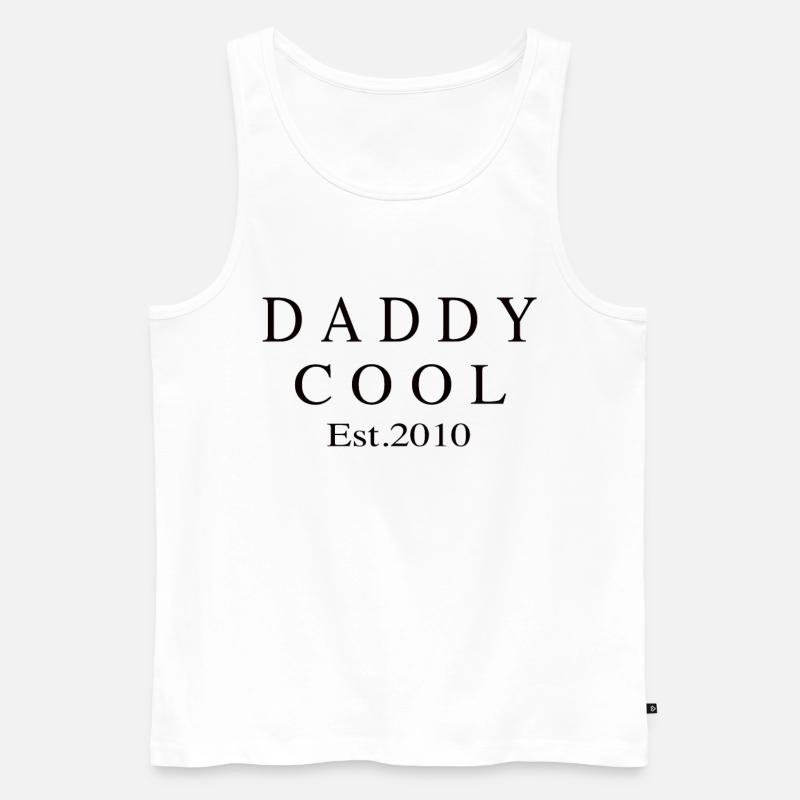Daddy Cool est 2010 - Männer Premium Bio Tank Top - Weiß