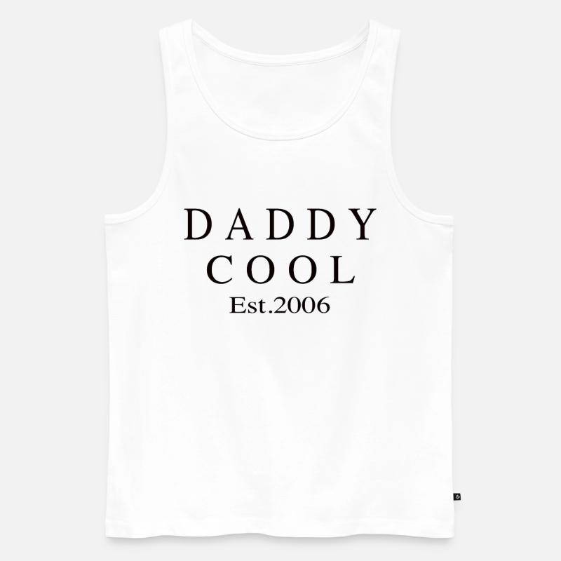 Daddy Cool est 2006 - Männer Premium Bio Tank Top - Weiß