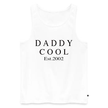 Daddy Cool est 2002 - Men's Premium Organic Tank Top - white - Front - Michal (187cm)