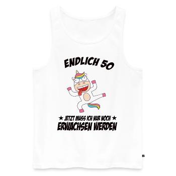 50 Geburtstag Positive Sprüche Zum 50 geburtstag - Männer Premium Bio Tank Top - Weiß - Vorne - Michal (187cm)