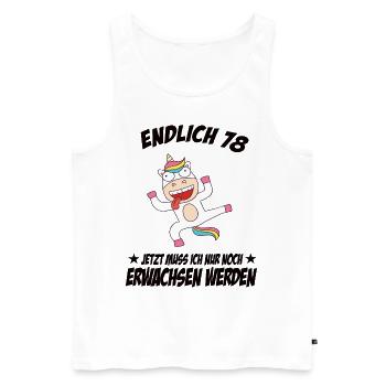 78 Geburtstag Positive Sprüche Zum 78 geburtstag - Männer Premium Bio Tank Top - Weiß - Vorne - Michal (187cm)